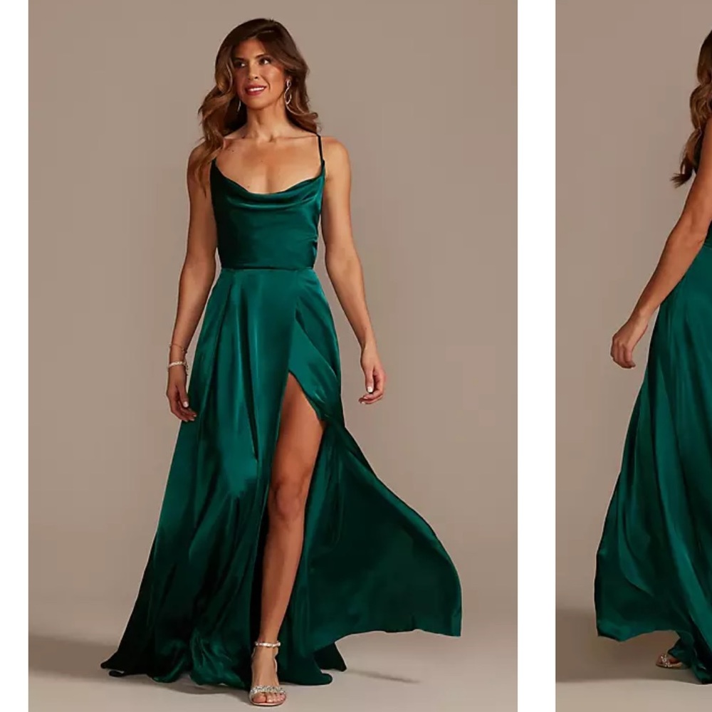 Davids Bridal Emerald Bridesmaids Dress